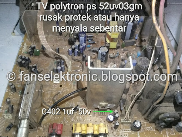 mengatasi tv polytron ps 52 rusak mati