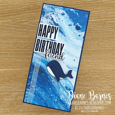 whale cards using Stampin Up Waves of the Ocean paper, whale punch, Biggest Wish & Happiest of Birthday stamp sets. Cards by Di Barnes - Independent Demonstrator in Sydney Australia - colourmehappy - stampinupcards - stampinupaustralia - cardmaking - stamping - handmade cards