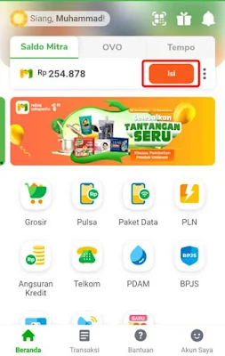 isi saldo Mitra Tokopedia