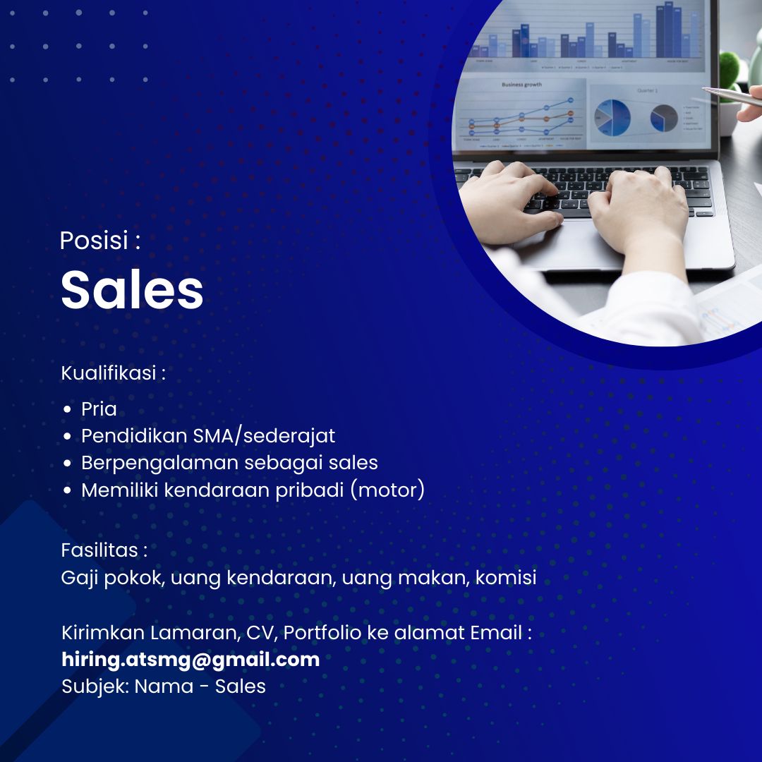 Loker Semarang Sales dan Staff Admin