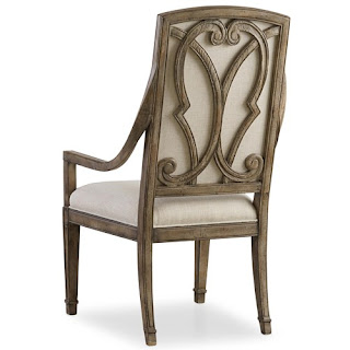 baers The Solana Host Chair with Upholstered Back and Tapered Leg