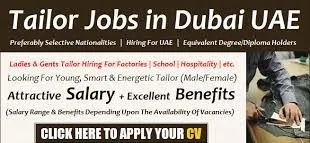 Tailor and Pattern Maker Job Recruitment in Textiles Company Abu Dhabi