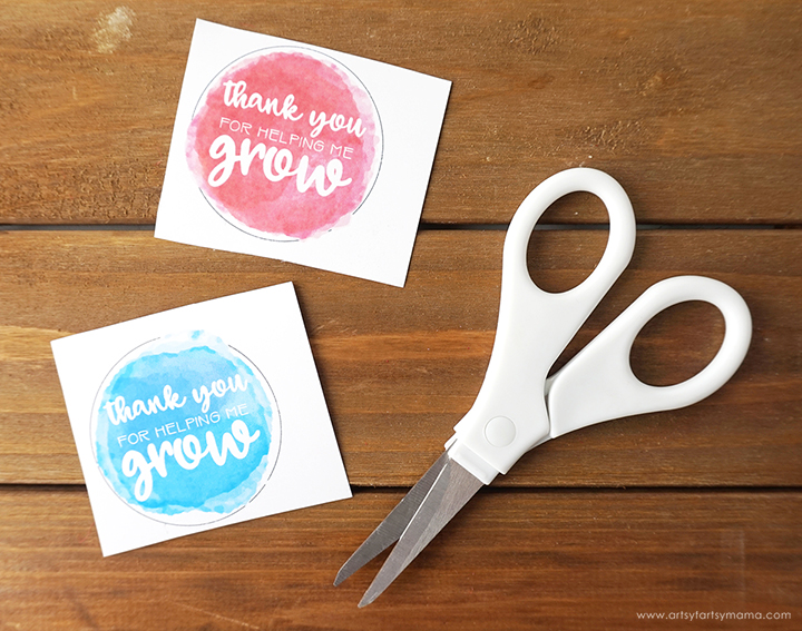 "Thank You For Helping Me Grow" Teacher Gift Idea