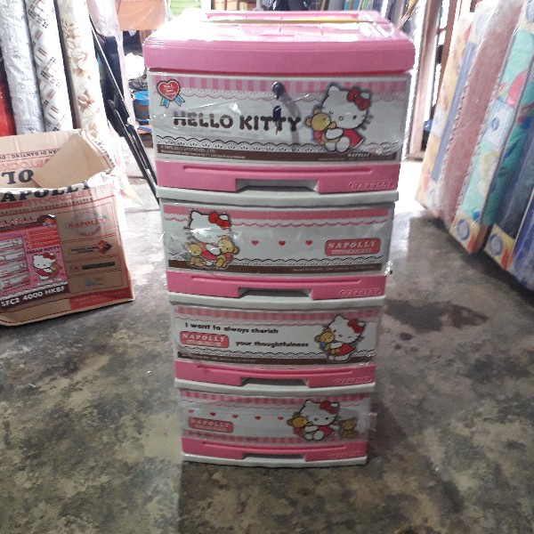  Lemari  Napolly 4  susun  Karakter Hello  Kitty 