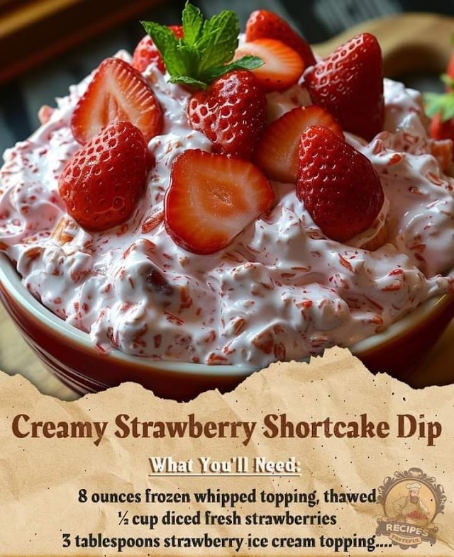 Creamy Strawberry Shortcake Dip