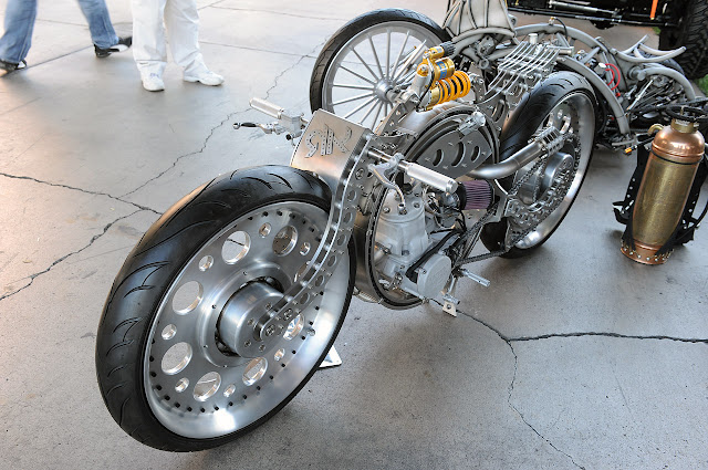 RK Concepts Custom Motorcycles: SEMA 2012 Photos There are five concepts above: The RK S, RK Spring Frame, RK Chain, RK Thing and one more that doesn't seem to have a name but features a frame that's almost completely round.