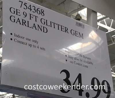 Deal for the GE 9 foot Glitter Gem Garland at Costco