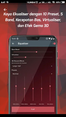 Pengaturan Equalizer Lagu Offline