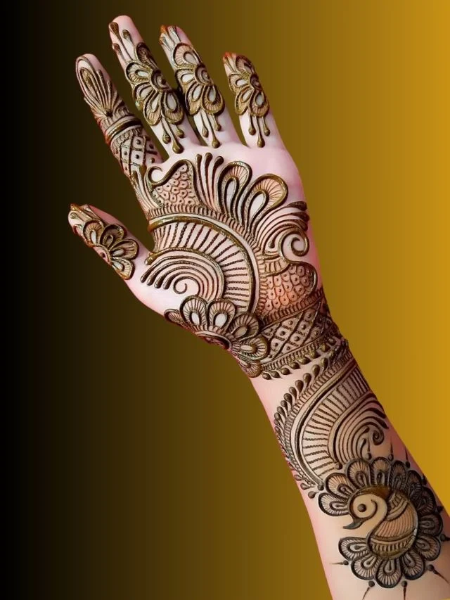 front mehndi design easy and beautiful for girl full hand