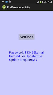 PreferenceActivity In Android