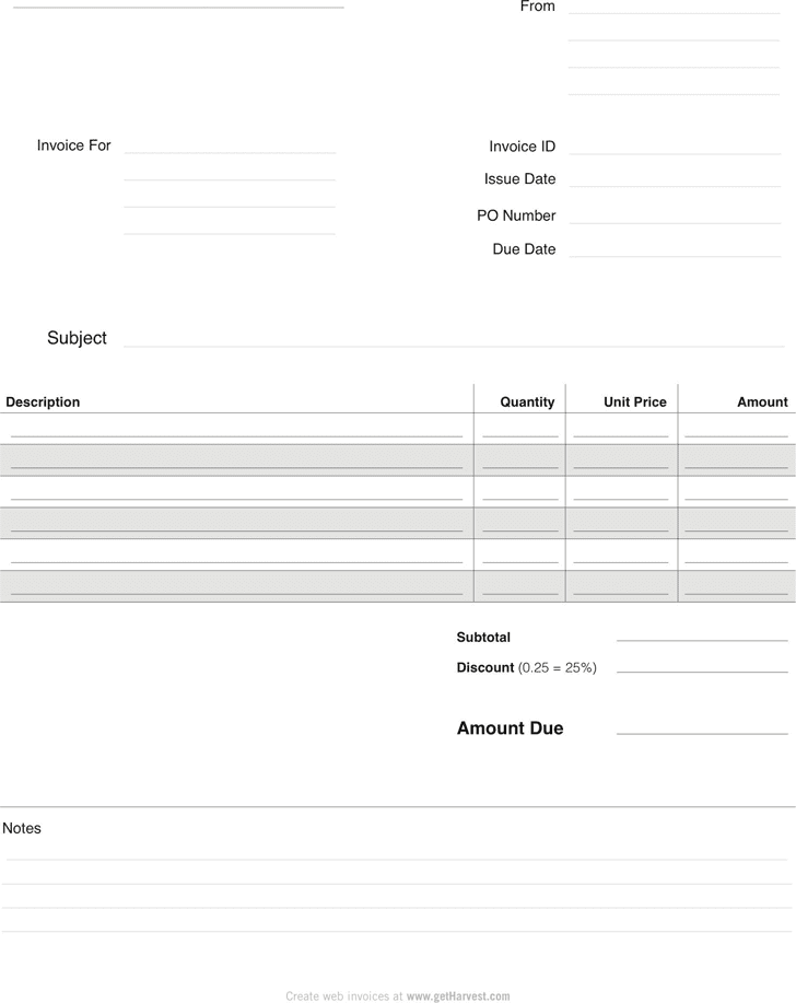 free printable invoices templates blank that are accomplished pierce blog