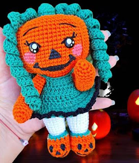 PATRON GRATIS MUÑECA CALABAZA AMIGURUMI 54279