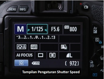 Shutter Speed atau kecepatan rana atau exposure time adalah kecepatan rana dalam membuka dan menutup