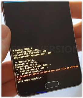 data wipe complete - samsung galaxy J7