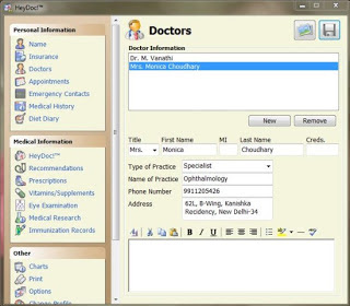 Medical software keeps all mediacal Records and track medical history