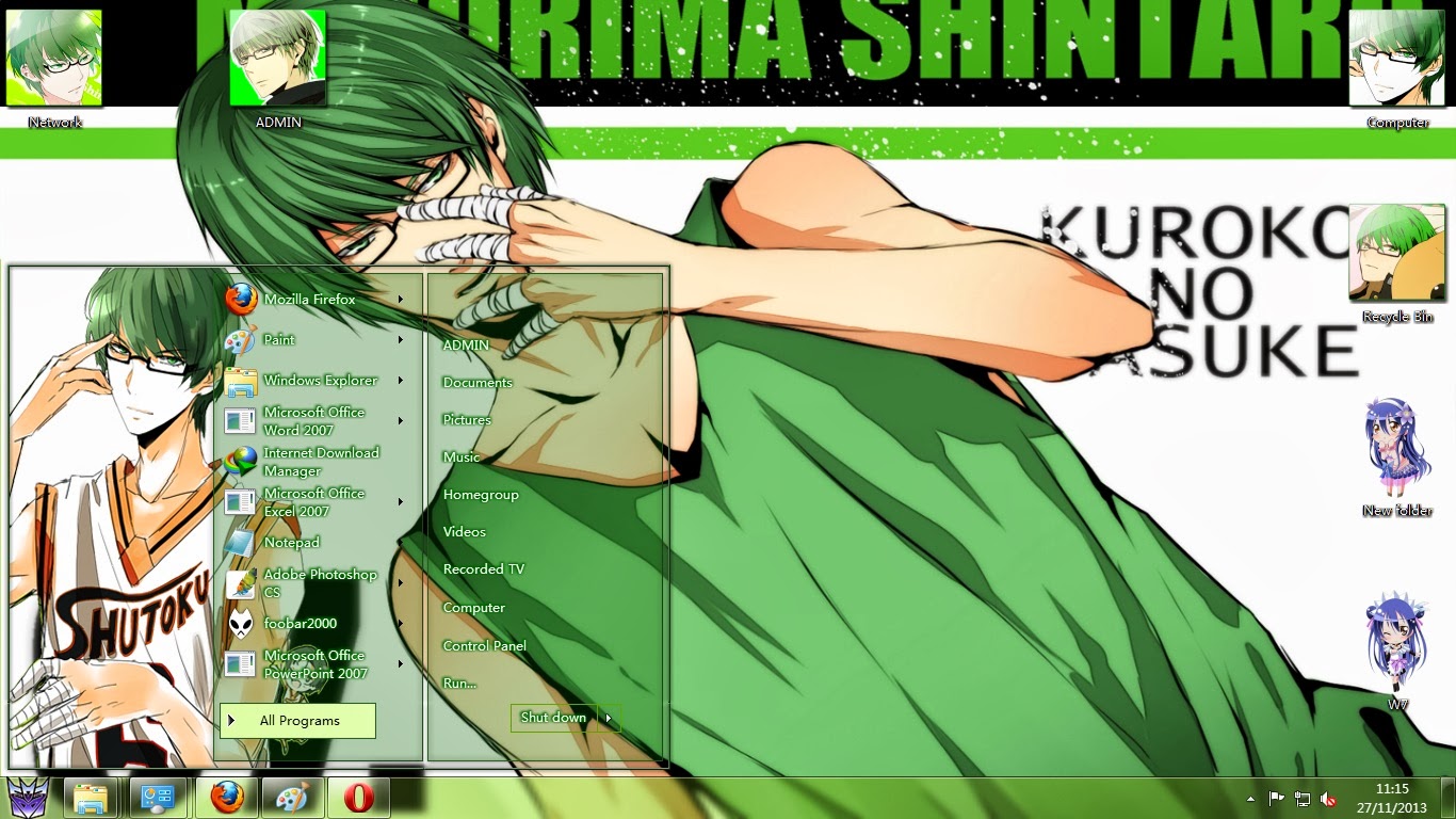 Download Tema Windows 7 Kuroko No Basuke Lengkap