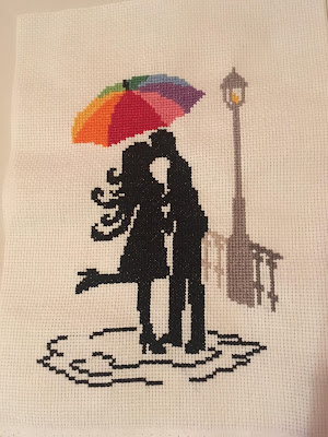 haft krzyżykowy cross stitch parasolki umbrella