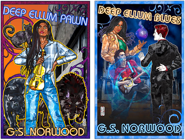 The first two stories in G. S. Norwood’s “Deep Ellum” series are “Deep Ellum Pawn” and “Deep Ellum Blues.”