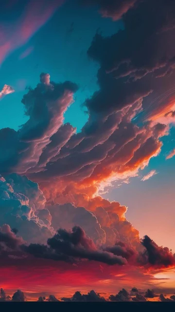 Colorful Clouds At Sunset iPhone Wallpaper