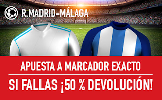 sportium promocion Real Madrid vs Malaga 25 noviembre