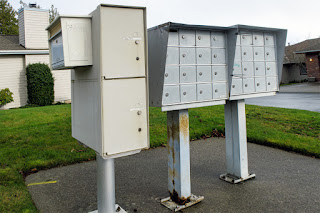 Old Mailboxes Held Together with Zip Ties