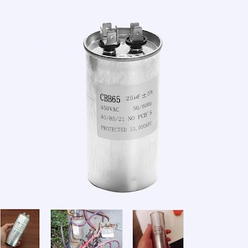 CBB65 450VAC 25uF Motor Capacitor Air Conditioner Compressor Start Capacitor Hown - store