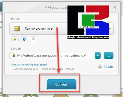 cara mengklik convert untuk memulai proses converting