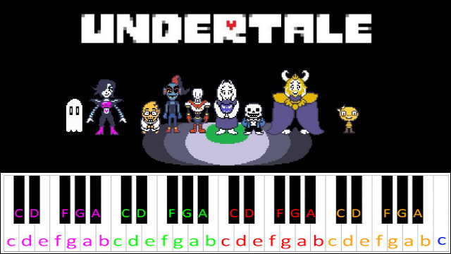 Undertale - Menu (Full) Piano / Keyboard Easy Letter Notes for Beginners