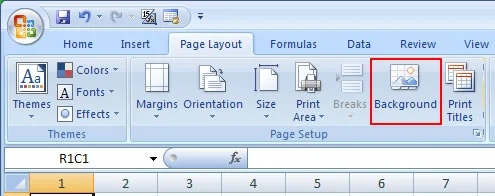 Background Pada Lembar Kerja Excel