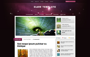 Glow Blogger Template