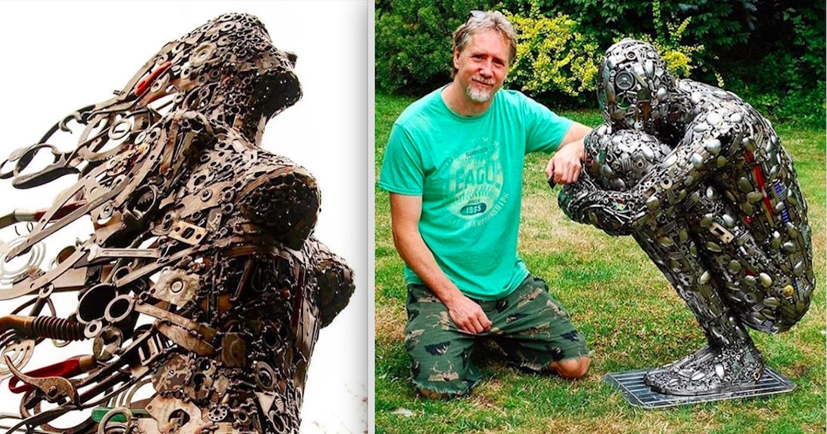 Upcycling Art Artist Uses Metal Objects To Assemble Extraordinary Sculptures