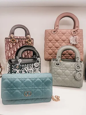 Different Leather Handbags on Display
