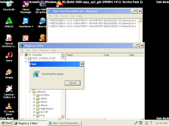 proses pencarian win32 dan saya kopi di notephate