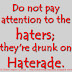 Do not pay attention to the haters; they're drunk on Haterade. 
