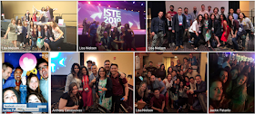 A collage of group photos of the educators who attended ISTE together.