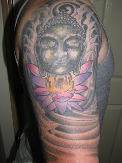 Buddha Tattoos, Designs- a more pensive depiction.908