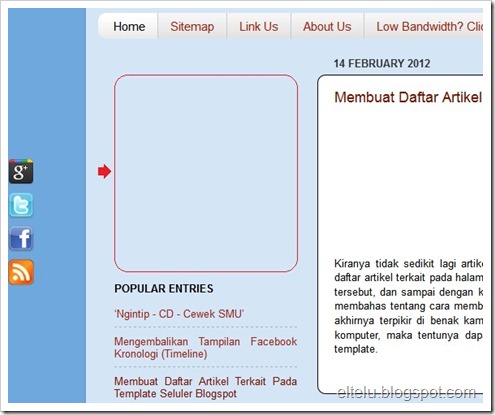 Tampilan Sidebar Semar Bingung's Weblog