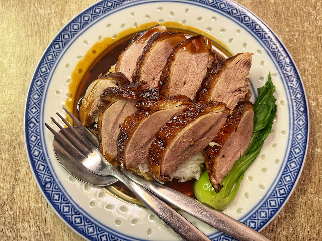 Thai-Chinese roast duck with rice in Bangkok, Thailand