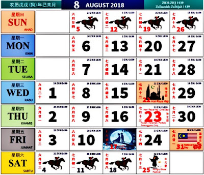 Kalendar Kuda Tahun 2018 Malaysia - MY PANDUAN