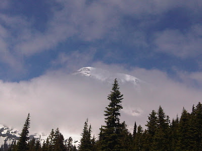 Rainier and clouds