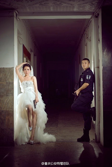 Foto Prewedding ala Anggota Kepolisian