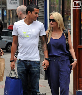 Tim Cahill with Wife