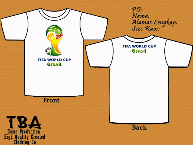 kaos piala dunia 2014 brazil