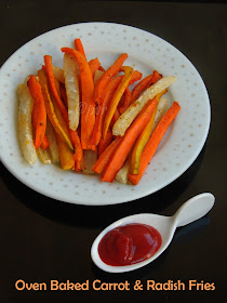 Oven baked Carrot & Radish Fries