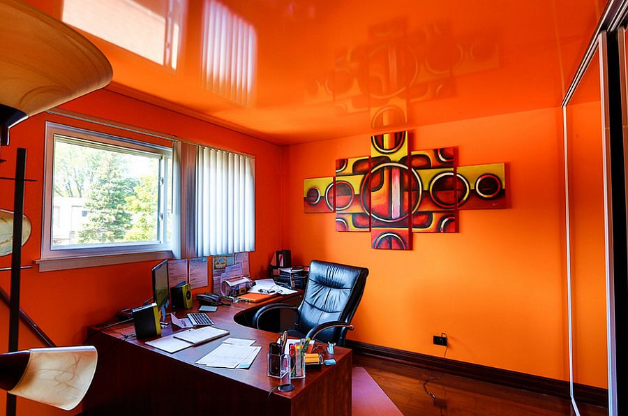 25 Desain Interior  Cat  Rumah  Warna  Orange 