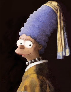 Marge Simpson as Vermeer's Girl with a Pearl Earring