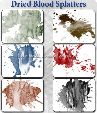 Dried Blood Splatters–Great Photoshop Brushes