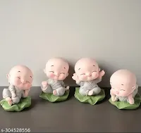HC VILLA" Baby Monk Statue set of 4 for Home