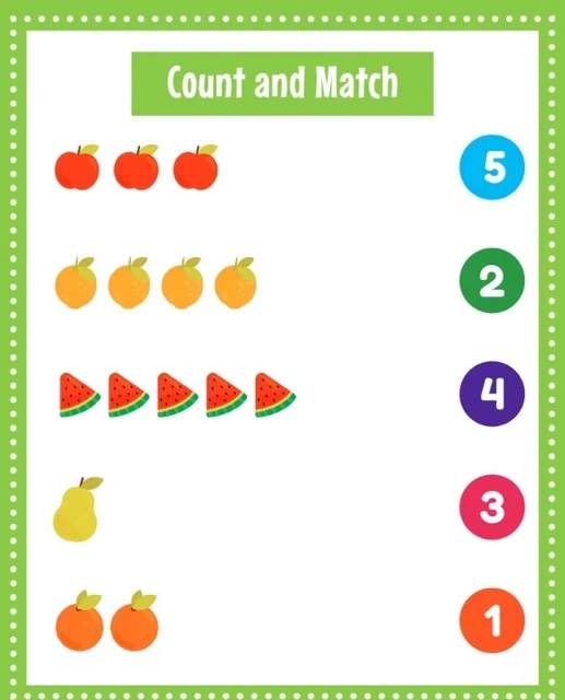Count and Match Worksheet 50