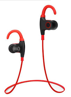 DeBeiTe Bluetooth Headphones V4.1 Wireless Sweatproof Headset Noise Cancelling In-Ear Earbud Sports Running Earphones with Mic for Iphone Samsung and Smart Phones 